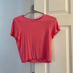 Pink ribbed top